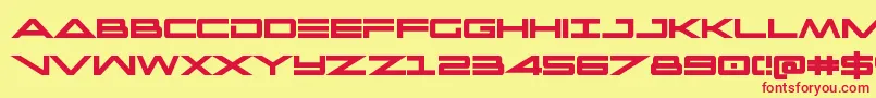 capellacondbold Font – Red Fonts on Yellow Background