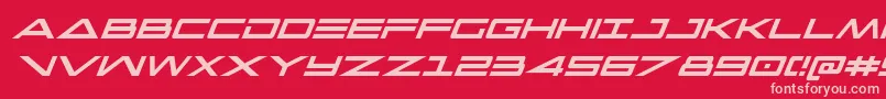 Czcionka capellacondital – różowe czcionki na czerwonym tle