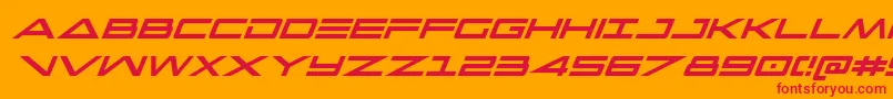 capellacondital Font – Red Fonts on Orange Background
