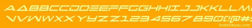 capellacondital Font – Yellow Fonts on Orange Background