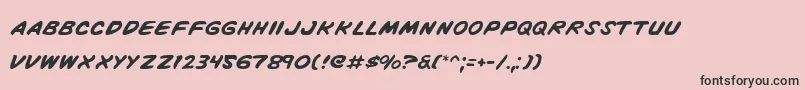 VigilanteNotes Font – Black Fonts on Pink Background