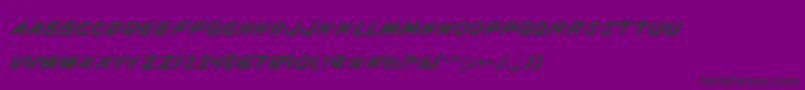 VigilanteNotes Font – Black Fonts on Purple Background