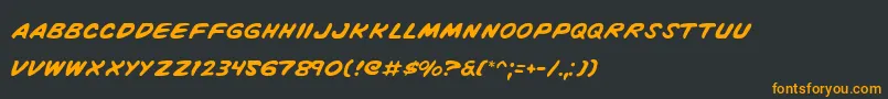 VigilanteNotes Font – Orange Fonts on Black Background