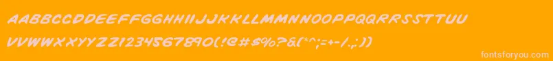 VigilanteNotes Font – Pink Fonts on Orange Background