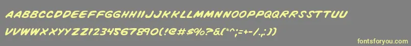 VigilanteNotes Font – Yellow Fonts on Gray Background