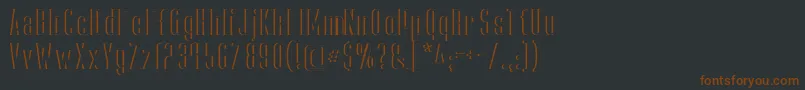 CapicolaSansishOpen-Schriftart – Braune Schriften auf schwarzem Hintergrund