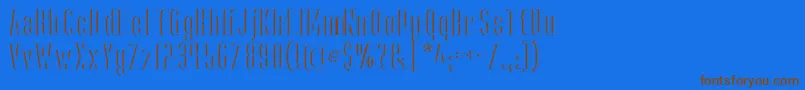 CapicolaSansishOpen-Schriftart – Braune Schriften auf blauem Hintergrund