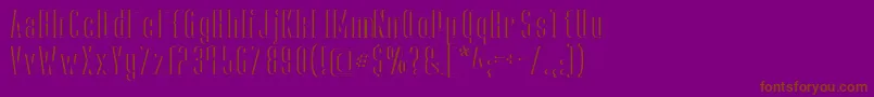 CapicolaSansishOpen-Schriftart – Braune Schriften auf violettem Hintergrund