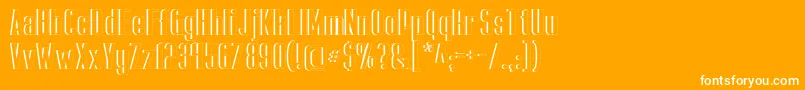 フォントCapicolaSansishOpen – オレンジの背景に白い文字