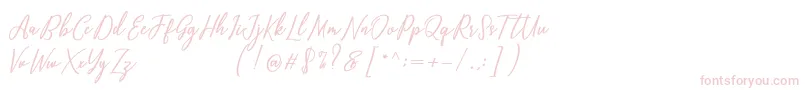 Capital Script Font – Pink Fonts on White Background