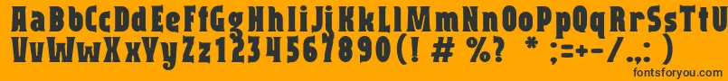 capitalist Font – Black Fonts on Orange Background