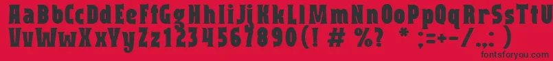 capitalist Font – Black Fonts on Red Background