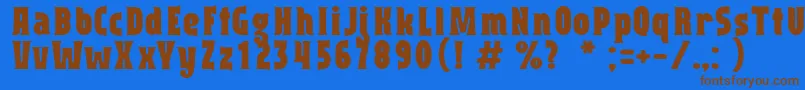 capitalist Font – Brown Fonts on Blue Background