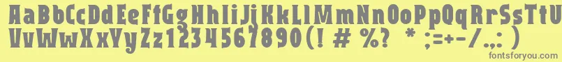 capitalist Font – Gray Fonts on Yellow Background