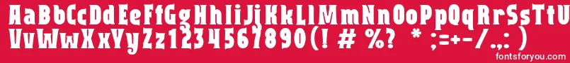 capitalist Font – White Fonts on Red Background