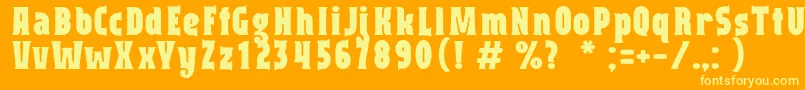 capitalist Font – Yellow Fonts on Orange Background