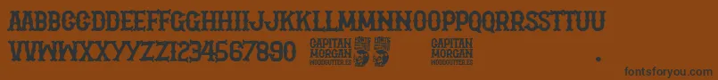 Capitan Morgan Font – Black Fonts on Brown Background