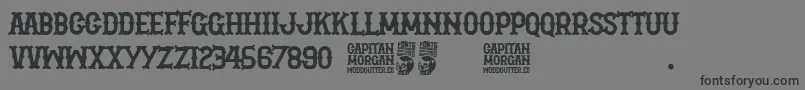 Capitan Morgan Font – Black Fonts on Gray Background
