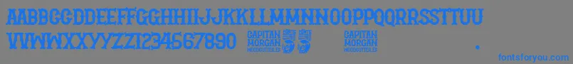 Шрифт Capitan Morgan – синие шрифты на сером фоне
