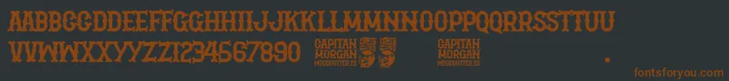 Capitan Morgan Font – Brown Fonts on Black Background
