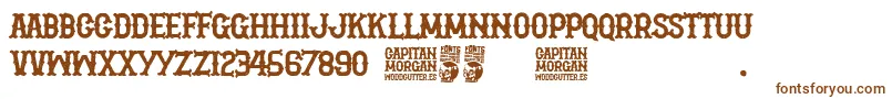 Capitan Morgan-fontti – ruskeat fontit