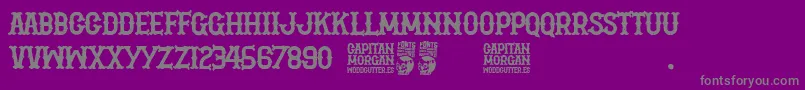 Шрифт Capitan Morgan – серые шрифты на фиолетовом фоне