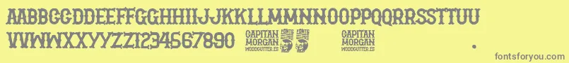 fuente Capitan Morgan – Fuentes Grises Sobre Fondo Amarillo
