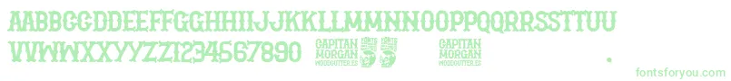 Capitan Morgan-Schriftart – Grüne Schriften