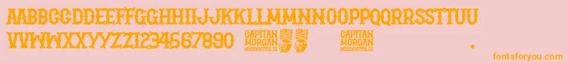 Шрифт Capitan Morgan – оранжевые шрифты на розовом фоне