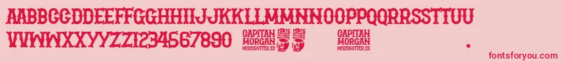 Capitan Morgan Font – Red Fonts on Pink Background