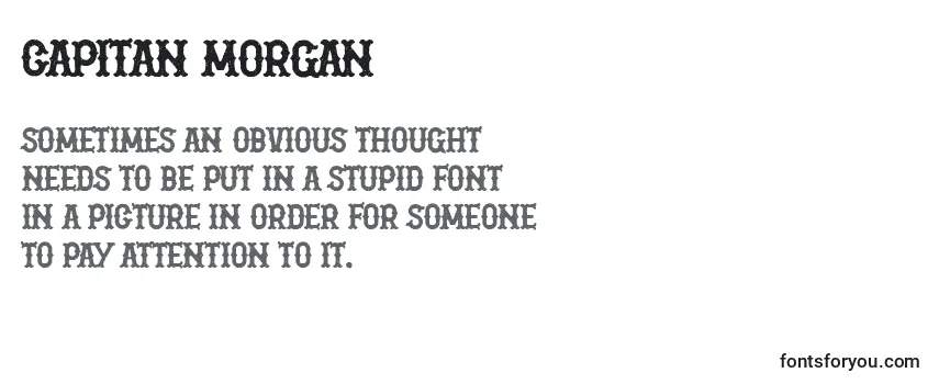 Überblick über die Schriftart Capitan Morgan