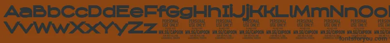 Шрифт CapoonBlac PERSONAL – чёрные шрифты на коричневом фоне