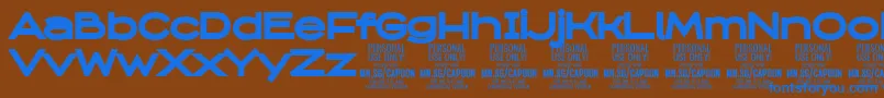 CapoonBlac PERSONAL Font – Blue Fonts on Brown Background