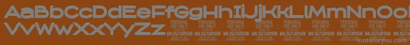 CapoonBlac PERSONAL Font – Gray Fonts on Brown Background