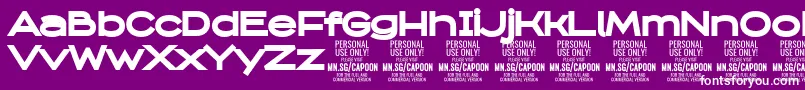 Шрифт CapoonBlac PERSONAL – белые шрифты на фиолетовом фоне