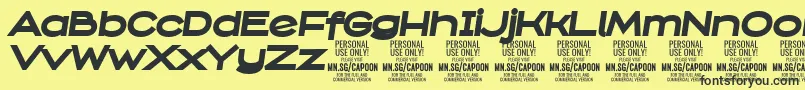 CapoonBlacIt PERSONAL Font – Black Fonts on Yellow Background