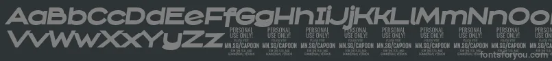 CapoonBlacIt PERSONAL Font – Gray Fonts on Black Background