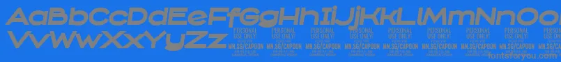 Шрифт CapoonBlacIt PERSONAL – серые шрифты на синем фоне