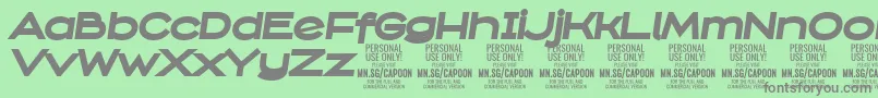 CapoonBlacIt PERSONAL Font – Gray Fonts on Green Background