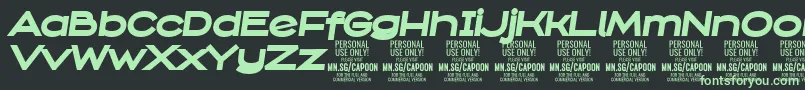 CapoonBlacIt PERSONAL Font – Green Fonts on Black Background