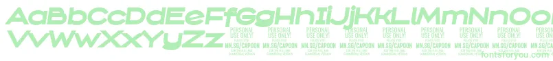 CapoonBlacIt PERSONAL-Schriftart – Grüne Schriften auf weißem Hintergrund