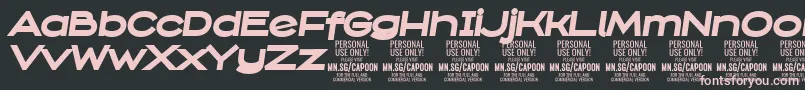 CapoonBlacIt PERSONAL Font – Pink Fonts on Black Background