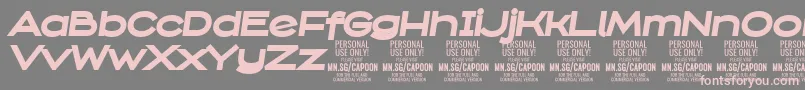 CapoonBlacIt PERSONAL Font – Pink Fonts on Gray Background