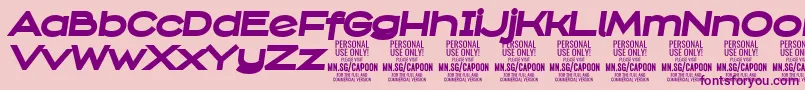 CapoonBlacIt PERSONAL Font – Purple Fonts on Pink Background