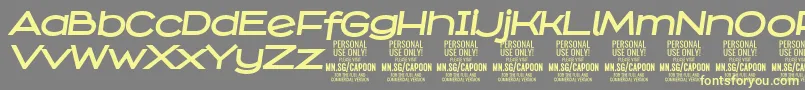 CapoonBoldIt PERSONAL Font – Yellow Fonts on Gray Background