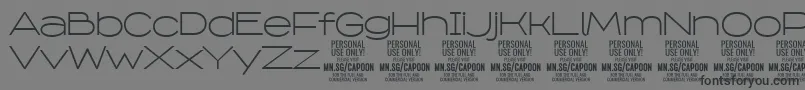 Шрифт CapoonLigh PERSONAL – чёрные шрифты на сером фоне