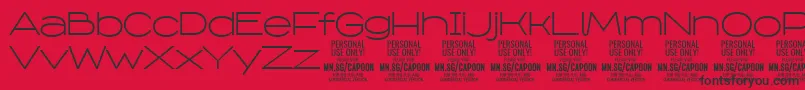 CapoonLigh PERSONAL Font – Black Fonts on Red Background