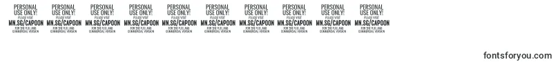 Czcionka CapoonLigh PERSONAL – czcionki dla cyfr i liczb
