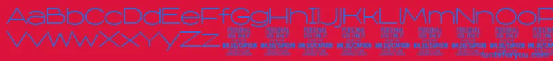 CapoonLigh PERSONAL Font – Blue Fonts on Red Background
