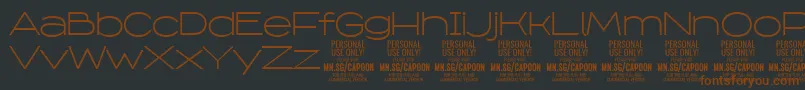 CapoonLigh PERSONAL Font – Brown Fonts on Black Background